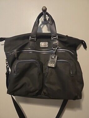 Tumi Kessler Duffle Bag Travel Luggage Black Nylon NWT